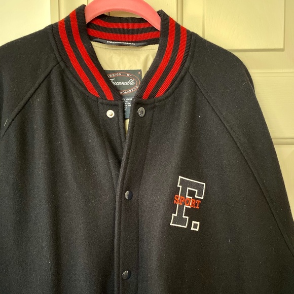 NWOT Vintage Faconnable Wool-Blend Bomber Jacket - Picture 3 of 4